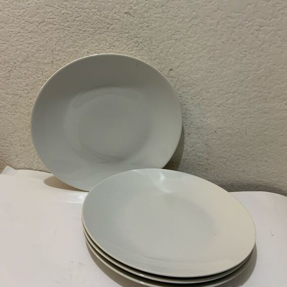 Set Of 4 Denmark Tools For Cooks 10 5/8" Coupe Dinner Plates White Porcelain - Picture 2 of 7